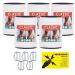 VOSS.farming 5X electric fence tape each 200m / 20mm matching tape connectors and ONE warning sign for electric fences 1000m