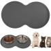 SUSSURRO Dog Food Mat Feeding Mat for Dogs Cats Silicone Non Slip Pet Bowl Mat Washable Dog Placemat Food Tray