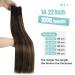 Youngsee Ombre Real Hair Tress Extensions - 100g Brown Balayage Weft 55cm #2/2/6 for Smooth Weaving - Buy Online on GoSupps.com