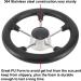 DasMarine 11 5-Spoke Stainless Steel Boat Steering Wheel - 25 Degree Dish, 3/4 Shaft - Black PU Foam Grip - No Knob - Buy Online on GoSupps.com