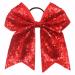 12Pcs 7.5 Glitter Sequins Pigtail Bows for Baby Girls - Sparkly Cheer Hair Bows with Elastic Hair Ties - Buy Online on GoSupps.com