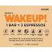 WAKE UP! Caffeinated Caramel Protein Bars - Gluten Free Vegetarian 350mg Caffeine (Pack of 6) - Boost Focus & Clarity - Kosher Snack - Buy Online on GoSupps.com