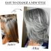 Jolelyne Silver Gray Ombre Layered Wig with Curtain Bangs - Synthetic Short Bob Wig for Black Women - Grey 02 - Buy Online on GoSupps.com