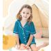 SWOMOG Unisex Kids Modal Pyjamas Set - Button-Down Short Sleeve PJs Lounge Set - Turquoise - 10-11 Years - Buy Online on GoSupps.com