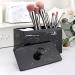 Samine Resin Cotton Swab Holder Lid - Stylish Black Makeup Organizer for Pads & Balls - Buy Online on GoSupps.com