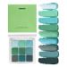 G n rique Green Eyeshadow Palette Avocado Eyeshadow Palette 9 Pigmented Colors | Professional Stage Glitter Eye Makeup Waterproof And