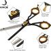 KIMEX LONDON Professional Hair Scissor Set - Stainless Steel Hair Cutting Shears with Thinning Scissor Razor, Hair Combs, and Leather Cover Black - Buy Online on GoSupps.com