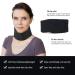Cozyhealth Adjustable Neck Support | Soft Foam Universal Collar for Sleeping | Relieves Neck Pain & Spine Pressure - Black 6.3 cm Deep - Buy Online on GoSupps.com