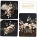 minkissy Pearl Comb Bride Wedding Pearl Hair Clips Wedding Headpiece Wedding Hair Accessories for Brides Bridal Headpieces for Wedding Gold Hair Pearl Tiara Wig Crown Alloy Bridesmaid - Buy Online on GoSupps.com