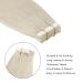 Premium 45 cm White Blonde Tape In Hair Extensions - Real Human Hair 20 Pieces 50g - Invisible #1000 - Buy Online on GoSupps.com