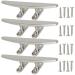 VEITHI Boat Dock Cleats, 5in/6in/8in (3 Sizes) 316 Stainless Steel Boat Cleat Open Base Flat Top (2,4 Pack), Include Stainless Steel Screws 8inch 4Pack