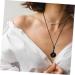 Goohochy Women's Necklace with Safety Buckle & Circle Trailer Stone - Portable Crystal Pendant Jewelry for Festivals - Black 3x3x1cm - Buy Online on GoSupps.com