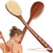 Focused on The Bathing Experience with Dry Brushing Body Brush  Long Wooden Handle with Back Scrubber  Shower Brush for exfoliator Skin and Remove Dead Skin Cells for Advanced Users Dry Body Brush