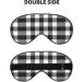 Adjustable Double-Sided White & Black Plaid Sleep Mask | Soft Eye Covers for Perfect Shading & Reduced Eye Edema | International Shipping Available - Buy Online on GoSupps.com