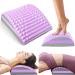 Neck & Back Stretcher 2 in 1 back and neck stretcher posture correction back stretch device back massage support to relieve neck pain & back pain (purple)