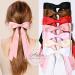 Silky Satin Hair Bows 6PCS - Ribbon Ponytail Holder Clips for Women, Girls, Teens, and Kids - Buy Online on GoSupps.com