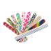 Nail File 10 PCS Professional Double Sided 100/180 Grit Nail Files Emery Board Colorful Manicure Pedicure Tool and Nail Buffering Files