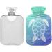 Turtle Sea Hot Water Bottle 1L - Pain Relief for Headaches Back Pain & Cold Hands/Feet - Cozy Cover Included - Buy Online on GoSupps.com