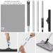 MR.SIGA Pet Hair Removal Rubber Broom with Squeegee - 2 in 1 Floor Brush for Carpet, 62 inch Handle, Includes Microfiber Cloth - Buy Online on GoSupps.com