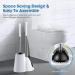 Hideaway Toilet Plunger Bowl Brush Combo Set with Holder - Elegant Scrubber Cleaner Caddy for Bathroom - White - Buy Online on GoSupps.com