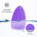 Facial Cleansing Brush by NEWDERMO Vibrating Silicone Face Scrubber - 2 Function Modes and 7 Speeds Rechargeable IPX7 Waterproof Face Brush for Deep Cleaning Pores Exfoliating and Massaging Purple - Buy Online on GoSupps.com