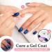Royal Blue Chrome Square Press-On Nails - Metallic False Acrylic Nails for Women | KQueenest Short & Medium Length Glossy Stick-ons - Buy Online on GoSupps.com