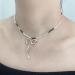 Shop OralGos Fashionable Necklace - Metal Bow Pendant Choker Cute Silver Clavicle Chain for International Shipping - Buy Online on GoSupps.com