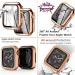 Rose Gold 40mm Apple Watch Band + Case Set with Bling Diamond Metal Strap, Diamond Case & Screen Protector for Series 8 7 6 5 4 3 2 1 SE - 3-Pack Women's Edition - Buy Online on GoSupps.com