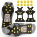 Spikes for shoes crampons with 10 spikes anti-slide shoe spikes snow chains for shoes for winter outdoor sports and mountaineering S: 31 36