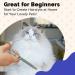 GW 8.5'' Thinning Grooming Scissor for Cats and Dogs - 50 Teeth Professional Shears with Yellow Jeweled Screw, J2 Stainless Steel, Safety Round Tip - Silver - Buy Online on GoSupps.com