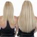 Buy Laavoo 45cm Clip-In Hair Extensions - Golden Blonde Remy Real Hair 70g Double Tressen 5-Piece Set - Buy Online on GoSupps.com