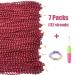 Passion Twist Hair 24 Inch 7 Packs Water Wave Crochet Hair Briads Burgundy Red Bug Color | Pre-looped Braiding Hair Synthetic Crochet Hair - 24in (Pack of 7) BUG - Buy Online on GoSupps.com