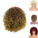 Uonlytech Women s Brown & Blond Mixed Short Curls Wig - African American Synthetic Hair Crimped Wave Cap - Buy Online on GoSupps.com