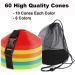 60PCS Soccer Training Cones with Carry Bag | Agility Marker Cones for Field Sports | Ideal for Football, Basketball, Skating | Indoor & Outdoor Use - Colorful - Buy Online on GoSupps.com