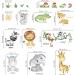 DecalMile Jungle Animals Wall Decals - Monkey Elephant Lion Giraffe Wall Stickers for Baby Nursery and Kids Room Decor - Buy Online on GoSupps.com
