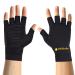 Fitivity Infused Copper Compression Gloves - 2 Pair, Half Finger, Large Size | Arthritis & Joint Pain Relief - Buy Online on GoSupps.com