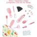 30 in 1 Baby Healthcare & Grooming Kit | Portable Electric Nail Trimmer Set | Newborn Nursery Care Essentials with Medicine Dispenser & Haircut Tools - Pink - Buy Online on GoSupps.com