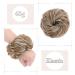 Silk-Co Hair Part with Rubber Band - Soft Wavy Bun & Thickening Extensions | Honey Brown & Bleach Blonde | 45g - Buy Online on GoSupps.com