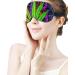 Psychedelic Weed Leaf Sleep Mask - Adjustable Eye Cover for Sleeping, Blocks Light - Men & Women - Buy Online on GoSupps.com