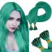 Runature Bonding Extensions Real Hair Lang 55cm Teal Extensions Real Hair Bonding 25 Strand 25g Keratin Hair Grossing Real Hair 5 inch 55cm Itip#Teal