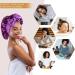 Homiton 2Pcs Silk Bonnet for Long Braids - Black+Purple | Satin Curly Hair Bonnet for Sleeping - Buy Online on GoSupps.com
