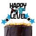 bng-bng 9 Birthday Cake Topper Glittery Happy 9th Level Birthday Game Theme Party Cake Cupcake Toppers For Boys and Girls 9 Nine Years Old Birthday Cake Decorations