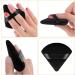 12pc Triangle Powder Puff Makeup Sponges with Strap - Soft Velour Beauty Tool for Mineral Powder & Foundation - Black - Buy Online on GoSupps.com