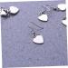 NUOBESTY 40 Pcs Jewlery Stainless Steel Earrings Jewelry Dangler Kit Pendant Girl Jewelry Pin Round Silver 3.50X1.30X1.00CM - Buy Online on GoSupps.com