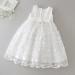 Leideur Baby Long Christening Gown | White Baptism Dress for Girls 9-12 Months - Buy Online on GoSupps.com