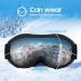 Occffy Skiblill OTG Snowboard Glasses for Glasses Wearers - Anti-Mist UV Protection Compatible Helmet Ski Goggles - Black Frame & Lens - Buy Online on GoSupps.com