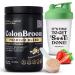 ColonBroom Premium Psyllium Husk Powder (Strawberry 60 Servings) + Shaker Bottle for Colon Broom Fiber Powder Drink Bundle - Colon Cleanse for Bloating Relief & Gut Health - Fiber Powder Supplement