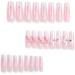 Long French Tip Press on Nails Silver Edge Sparkling Pink Flower Gradient Rhinestones False Nail Armor Press On Nails with Nail Tips press on nails Acrylic False Nails Cute Artificial Nails - Buy Online on GoSupps.com