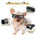 PETLESO Dog Goggles - Anti-UV Safety Sunglasses for Small/Medium Dogs | Eye Protection in Black - Buy Online on GoSupps.com