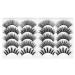10 Pairs False Eyelashes Professional 6D Eyelashes Artificial Black Fiber Material Long Thick Eyelashes (GL900)